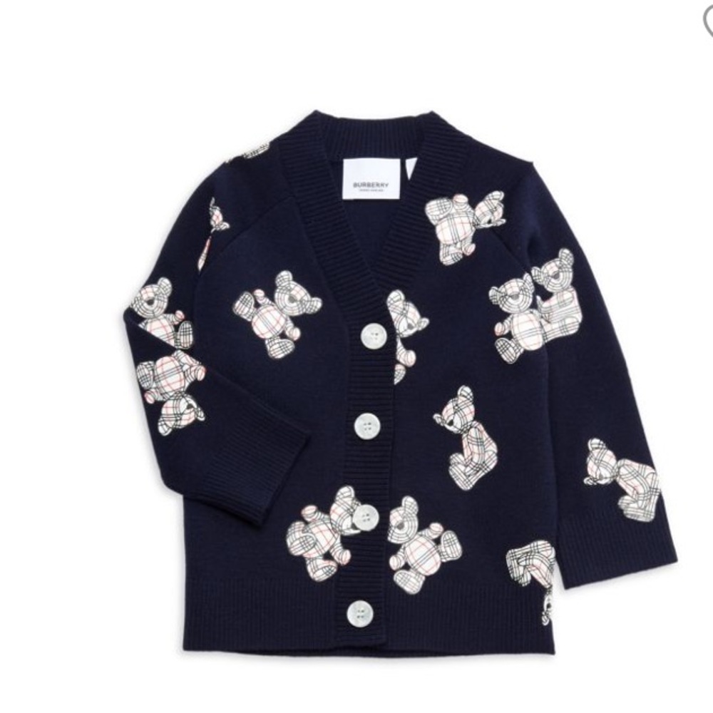 New! -Burberry Wool Blend Cardigan 6Y